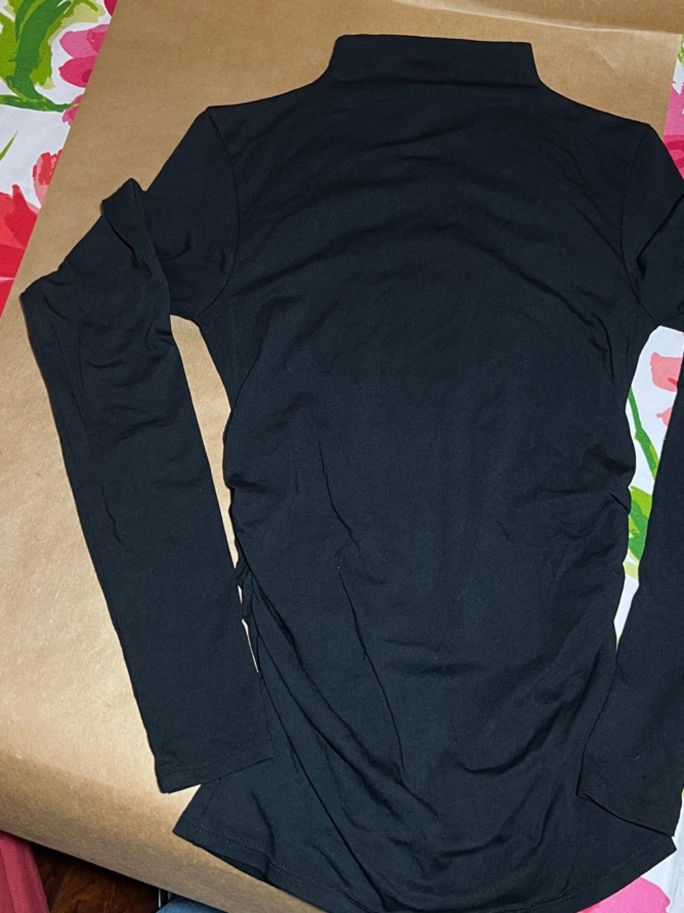 Madewell Black Long-Sleeve Mock Neck Top